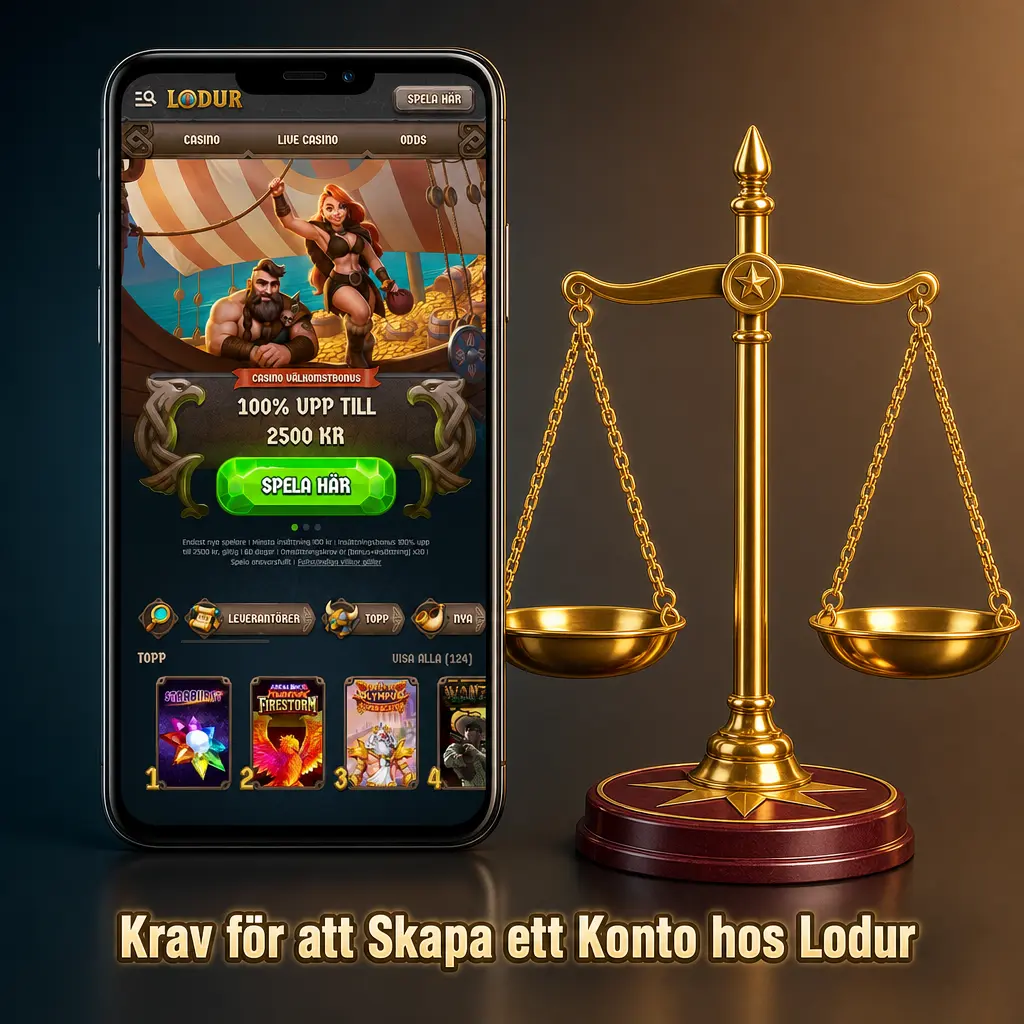 Krav för att skapa ett konto hos Lodur
