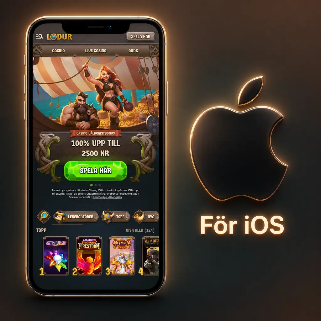 Lodur som progressiv webbapp på iPhone hemskärm