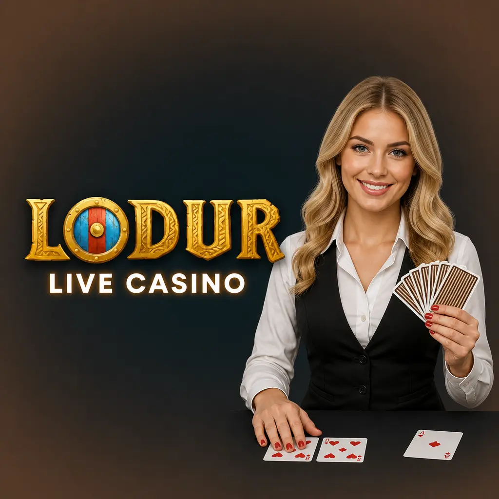 Live casino studio med dealer och spelbord