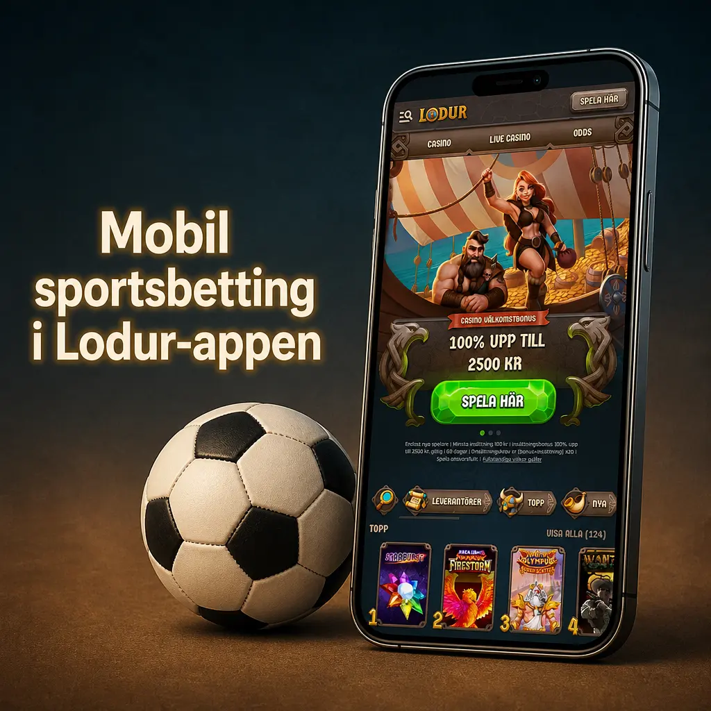 Mobil sportsbetting i Lodur-appen