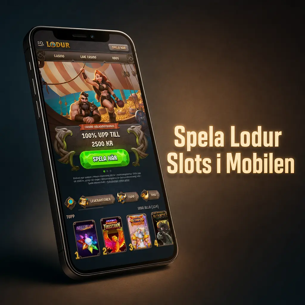 Lodur Slots i mobilens webbläsare