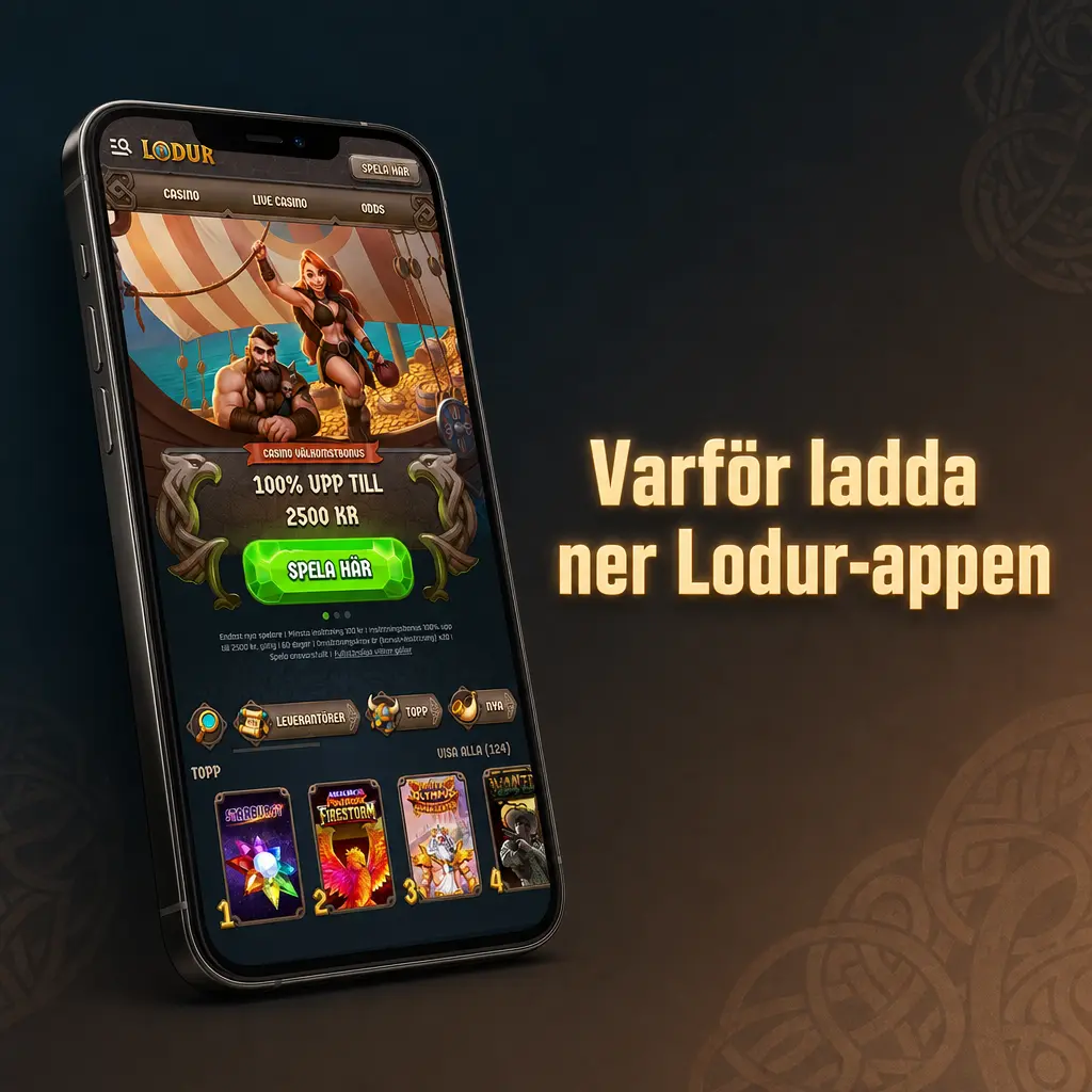 Lodur-appen på en mobiltelefon